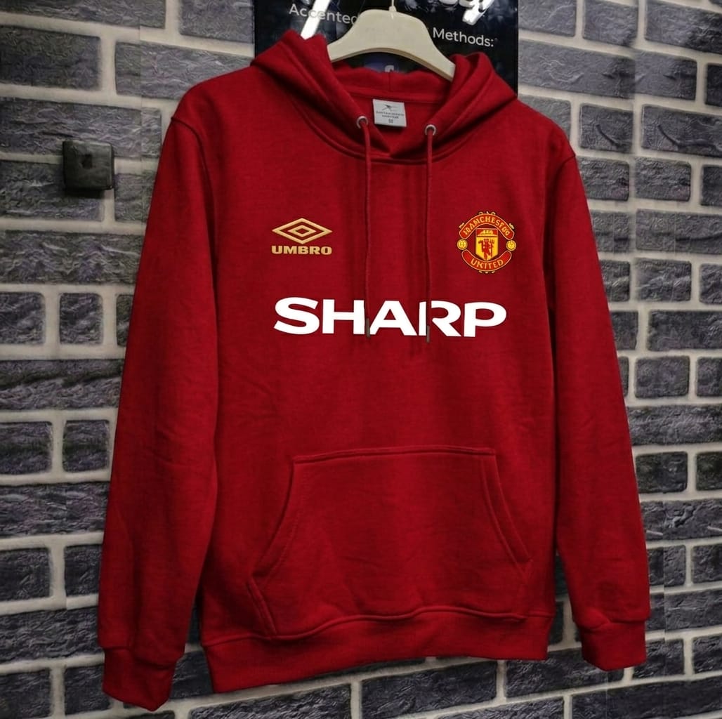 Manchester United Retro Sharp Red Hoodie